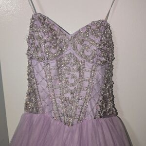 Camille La Vie Lavender Strapless Dress